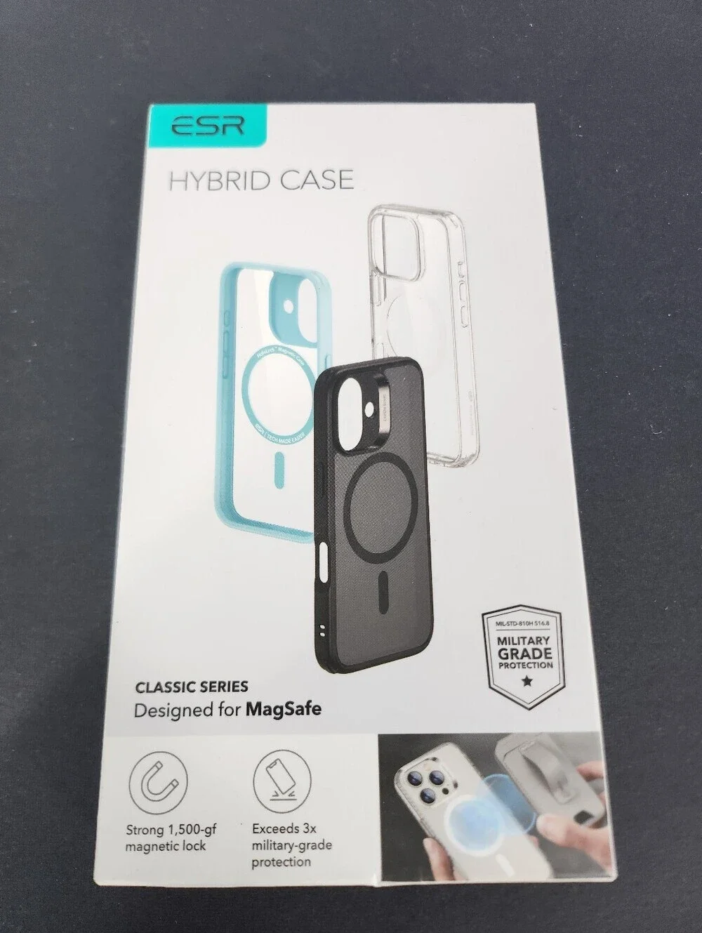 ESR Classic Hybrid Case for iPhone 16 Pro Max Clear MagSafe HaloLock Shockproof